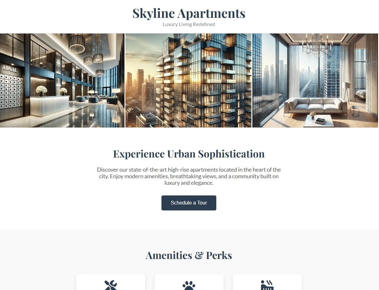 Professional service website with sleek design