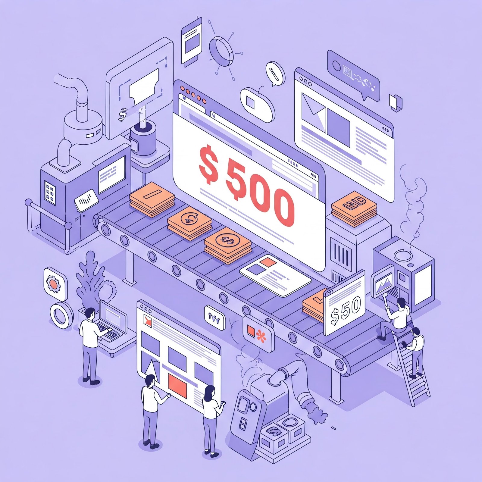 Affordable website pricing plan at $500 per week with no upfront cost